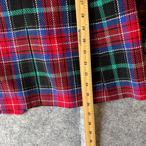 Talbots Red Plaid Wool Blend Blazer Holiday Tartan Jacket Petite 4P - Picture 15 of 16